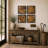 Parthenon Handmade Live Edge Teak Wood Wall Decor (Set of 4) 