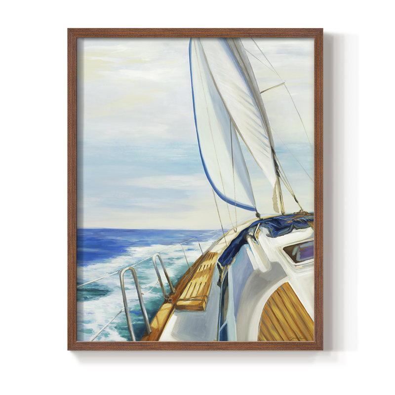 Fresh Sea Air, reproduction encadrée - bois massif, H 11 po x l 9 po, Noyer