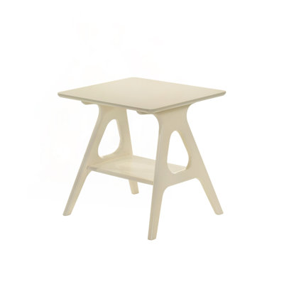 Mid-Century Modern Wood Shelf End Table
