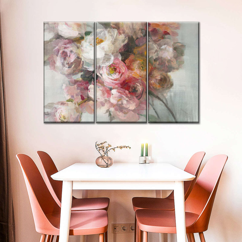 " Blush Bouquet " 3 - Pieces, 32" H x 50" W x 1.25" D