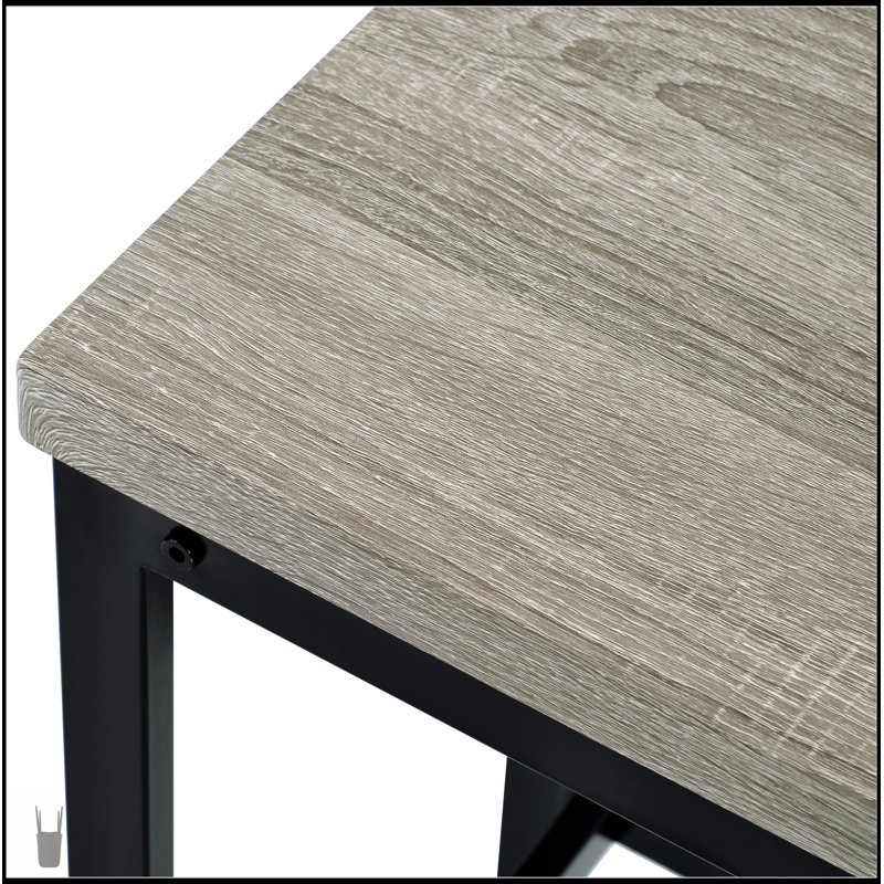 Ensemble de table de salle à manger à hauteur de comptoir extra longue avec 3 tabourets, durable et élégant pour les cuisines et les salles à manger modernes