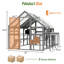 Grande maison pour chat avec couvercle imperméable en bois et extérieur-1632510001