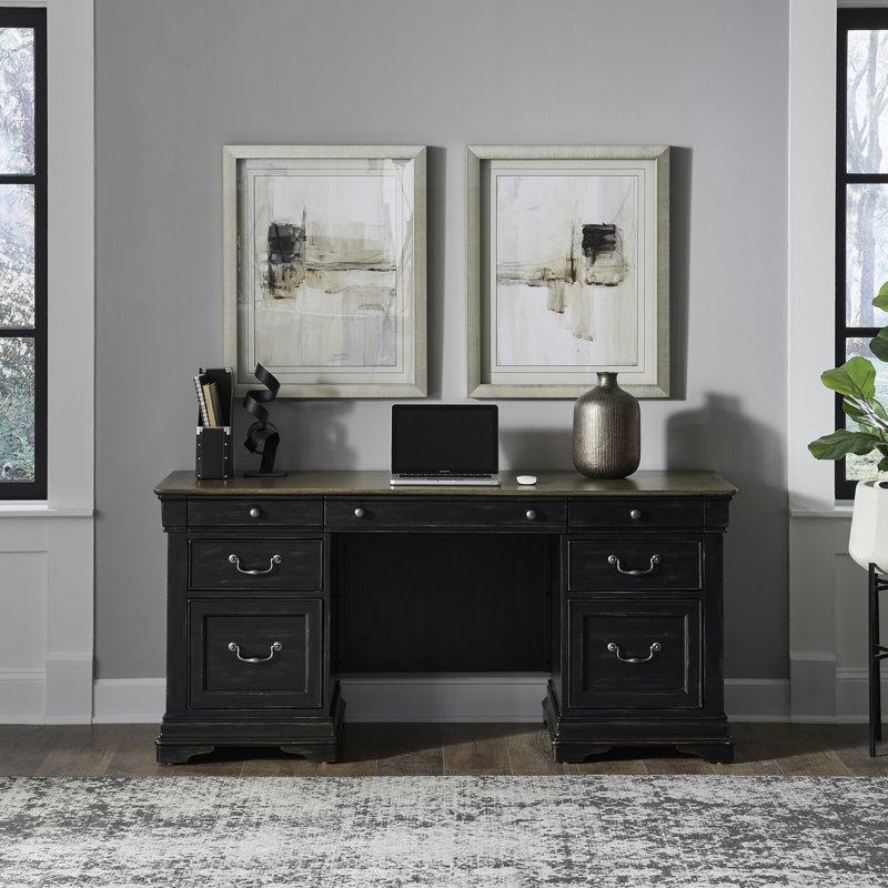 Juiliana Executive Office Credenza w/ 2 File Storage Drawers