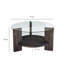 Modern Coffee Table with 100% Tempered Glass Top, Anthracite Colour, 29.5 x 15.7 x 29.5 Inches | Sturdy Frame of 100% Pine Solid Wood | Industrial Design Perfect for Living Room & Contemporary Spaces-1587650842-1587650843