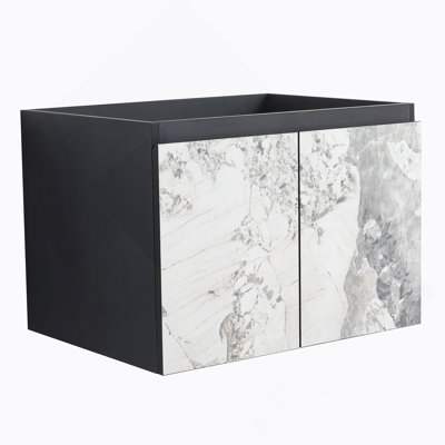 Meuble-lavabo mural 24 po avec lavabo en céramique
