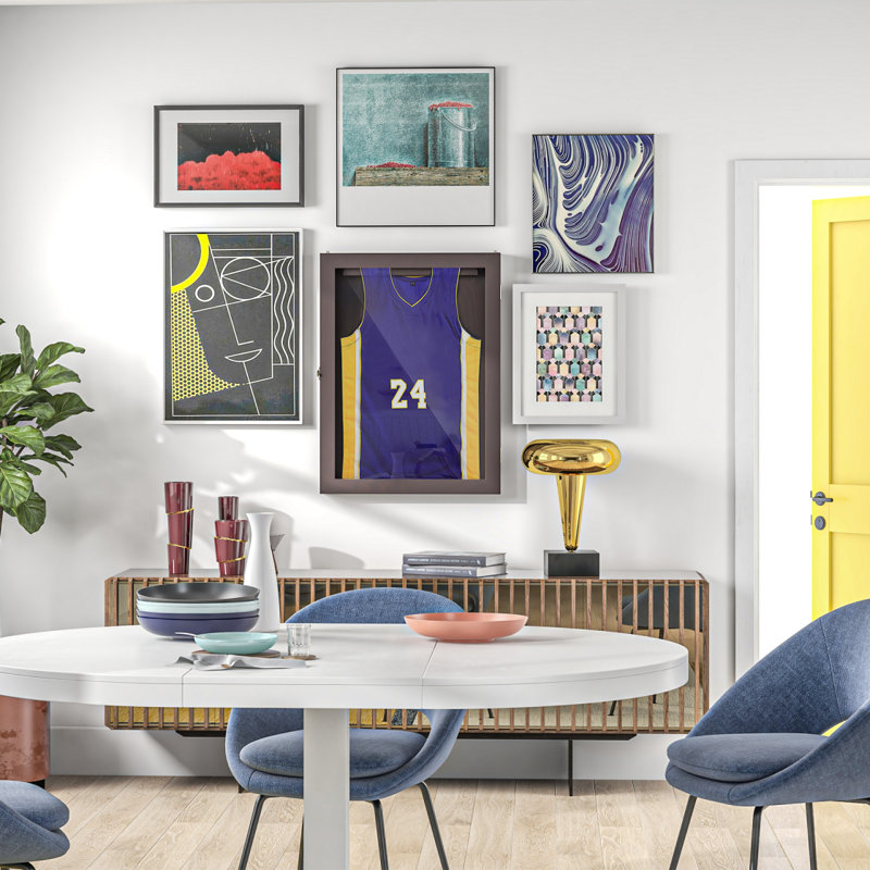Boîte de présentation murale en acrylique 24 po x 32 po HOMcom, Brun