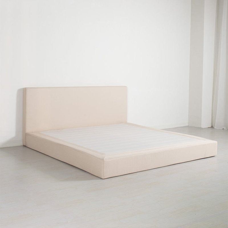 Upholstered Bed, Beige, Double (4'6)