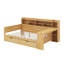 Lit de jour double avec tablettes, tiroirs et bureau-2025665235