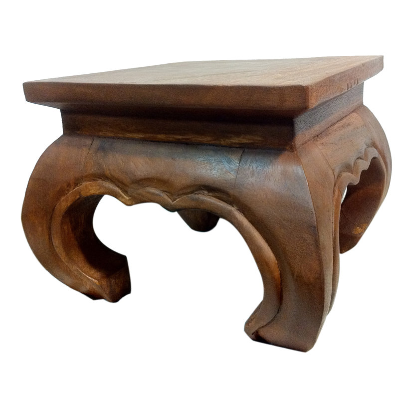 Gratiana Solid Wood End Table, Brown, 10" H x 12" L x 12" D