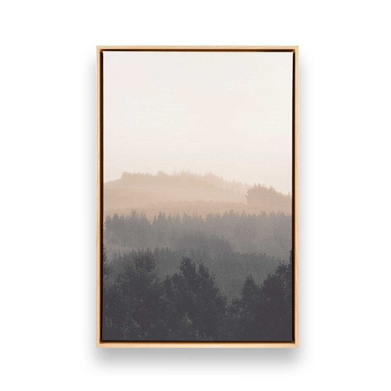 Impression sur toile Forest Veil, Cadre américain en érable flottant, H 48,75 po x l 32,75 po x P 1,75 po