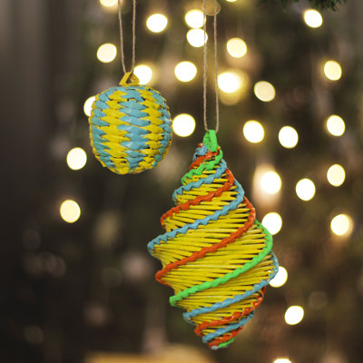 Dakota Fields Handmade Christmas Spell Eco-Friendly Holiday Ornaments (Set Of 2)