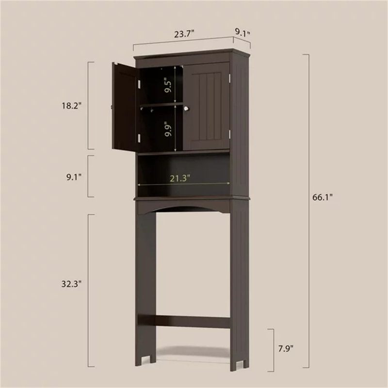 Fridlet Over The Toilet Storage, Dark Brown