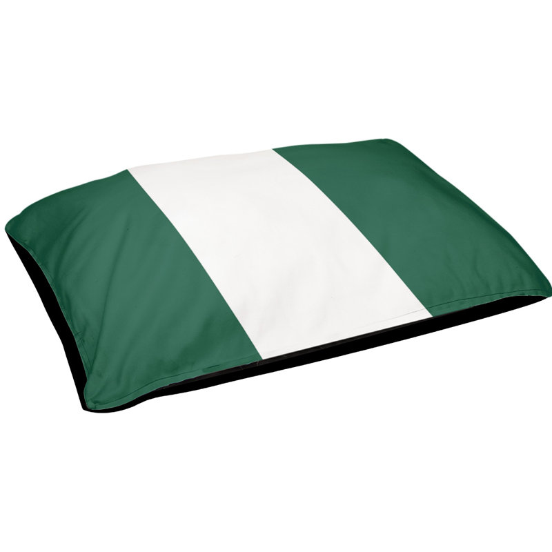Coussin de lit pour chien Cincinnati, Grand (l 50 po x P 40 po x H 7 po), Vert/blanc