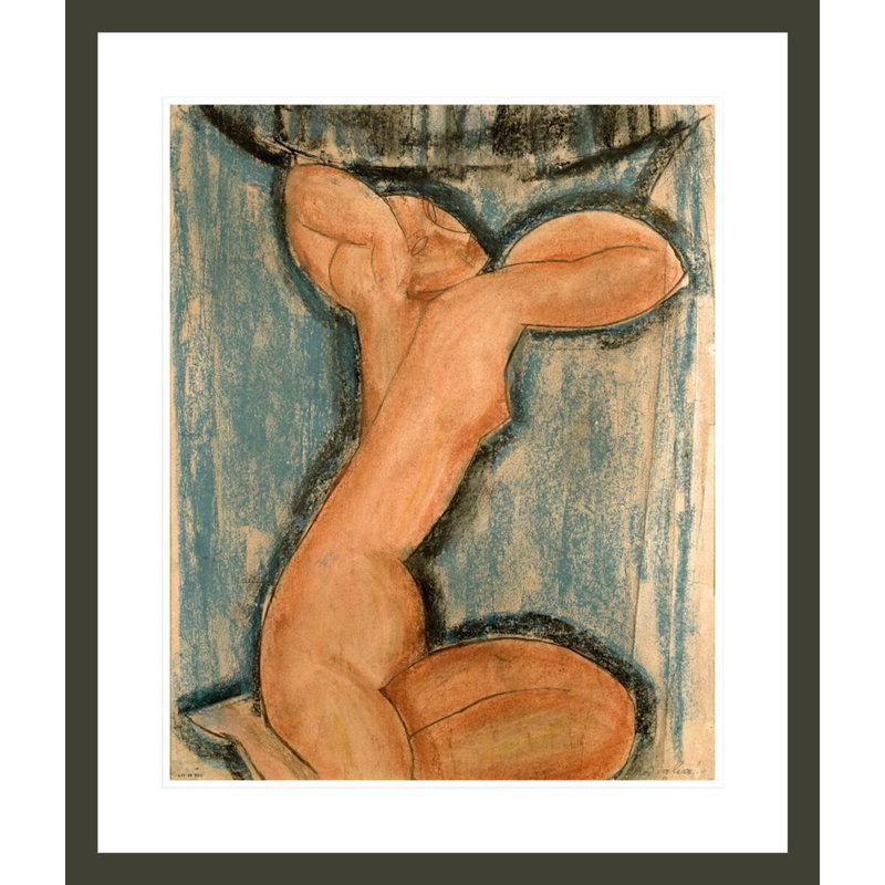 «Caryatid» par Amedeo Modigliani, impression giclée sur cadre, H 23,5 po x l 27,58 po