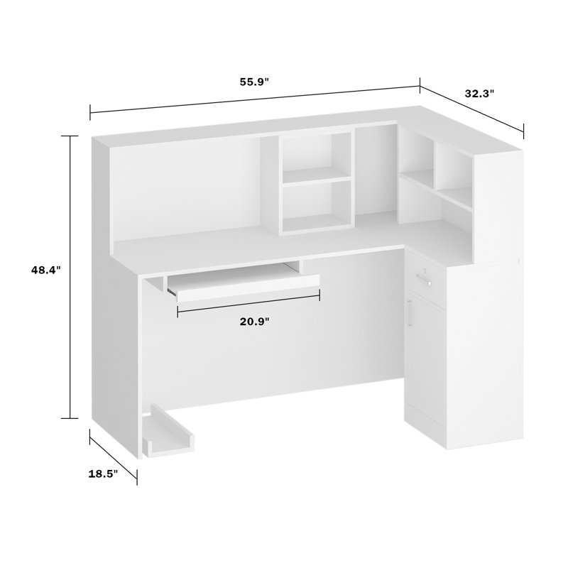 Bureau de réception en bois