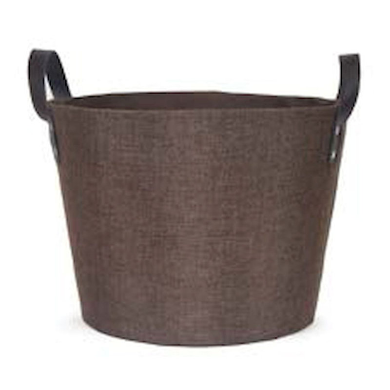 Union Rustic Fabric Box, Brown, 9" H x 12" W x 12" D