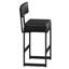 Tabouret de comptoir revêtu de similicuir H 26,7 po avec structure en métal-1880974813-1880649685
