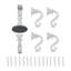 14"H 5-Arm Clear Crystal Glass Candle Holder