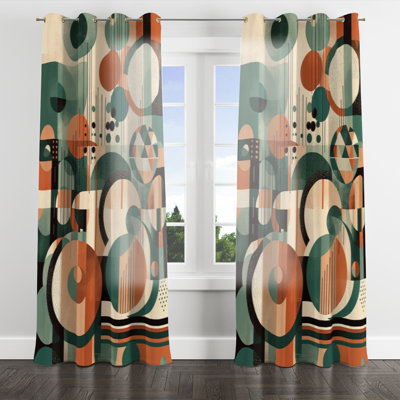 Debord - Modern Velvet Grommet Curtain - Room Darkening - 1 panel
