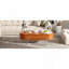 Table basse à plateau relevable de 47,2 po avec plateau tournant à motif de marbre à 360 degrés, compartiment caché, table en partie partiellement assemblée, plateau de table ovale moderne pour le salon-85244010