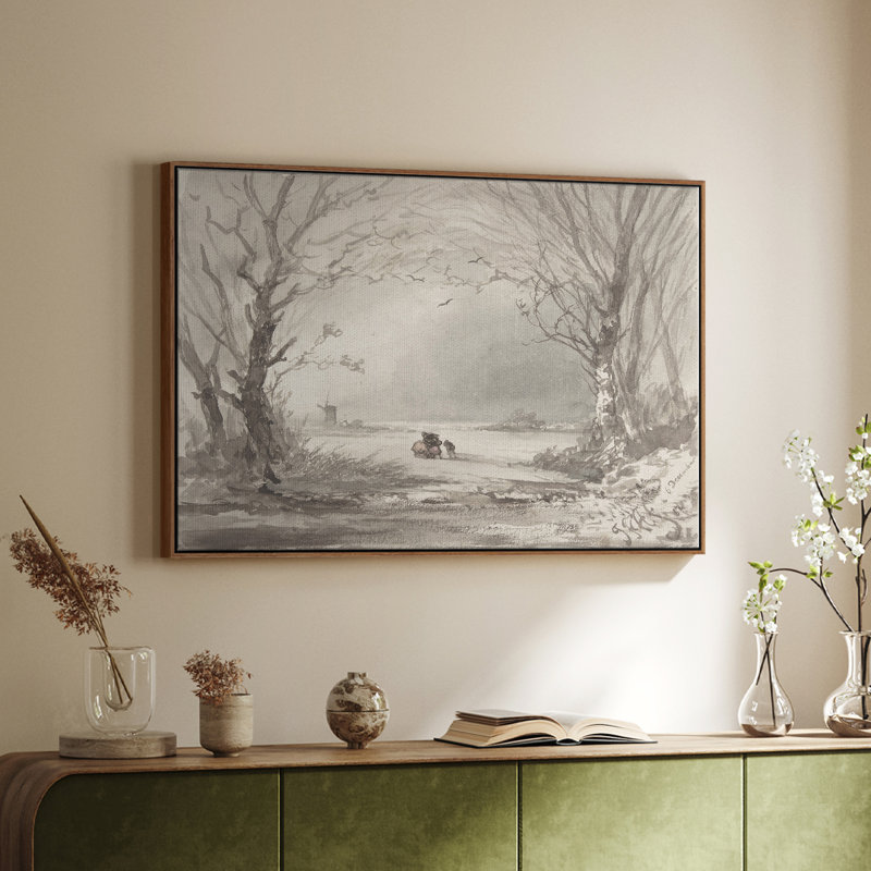 «Vintage Landscape -CLXI» sur toile, Noyer, H 25 po x l 37 po