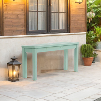 40-Inch Solid Wood Backless Outdoor Bench