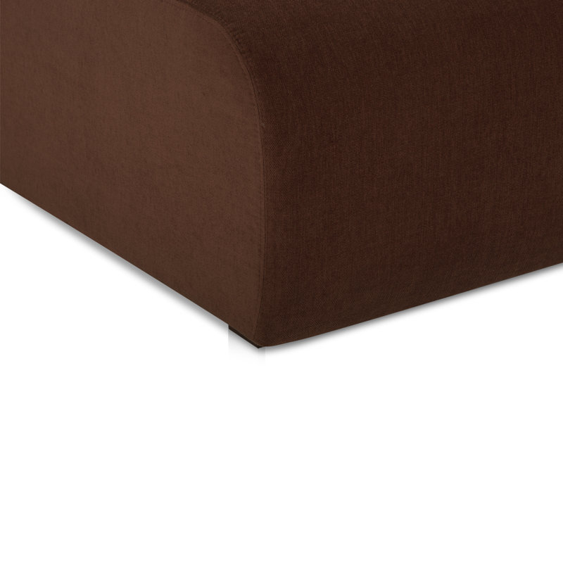 AMELIA SLIPPER CHAIR WARM WHITE, Chestnut Brown