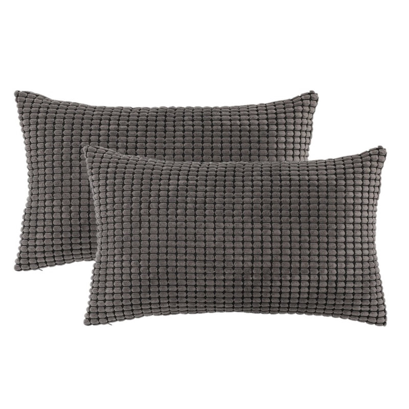 Coussin Houndstooth, Gris foncé