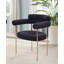 Ensemble de 2 chaises d'appoint, chaise de salle à manger avec accoudoirs, fauteuil rembourré avec pieds en métal-688349905-688349918
