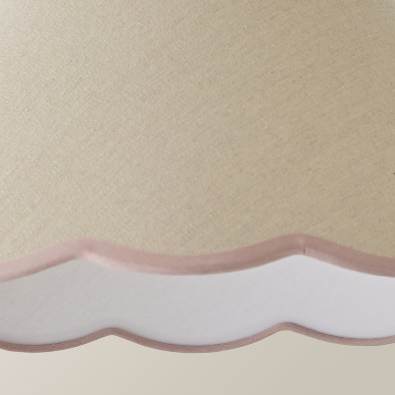 Florie Novelty Lamp Shade ( Clip On ), 22cm H x 41cm W x 41cm D, Cream/Pink