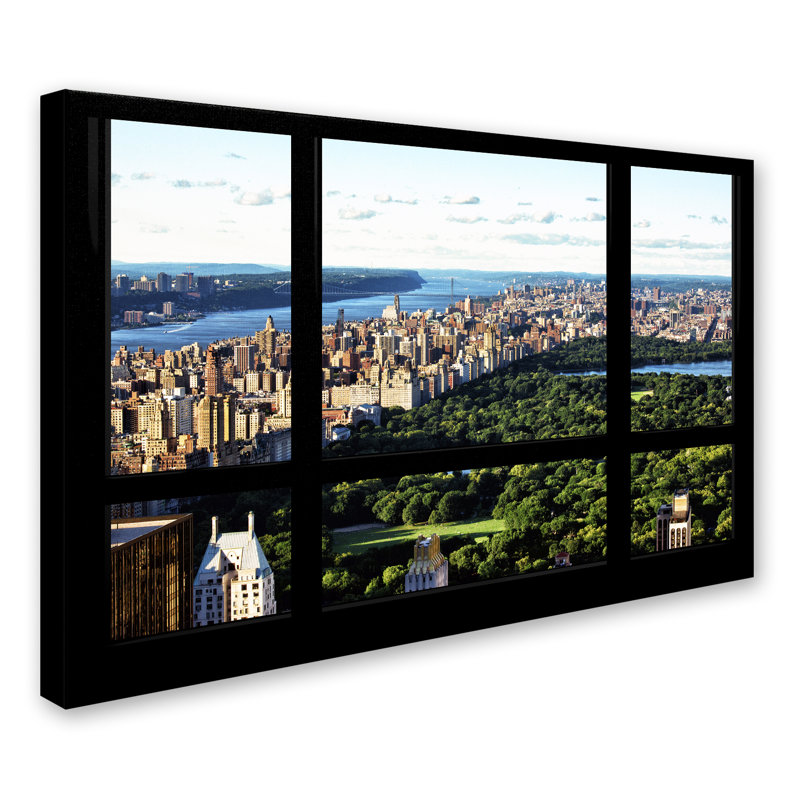 Fenêtre central park, reproduction de photo sur toile tendue, H 12 po x l 19 po x P 2 po