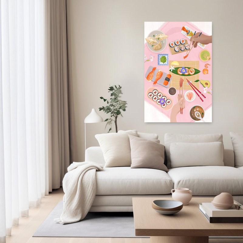 Affiche murale contemporaine « Brunch Sushi », H 60 po x l 40 po