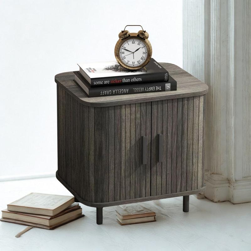 Tasleema Bedside Table, Grey