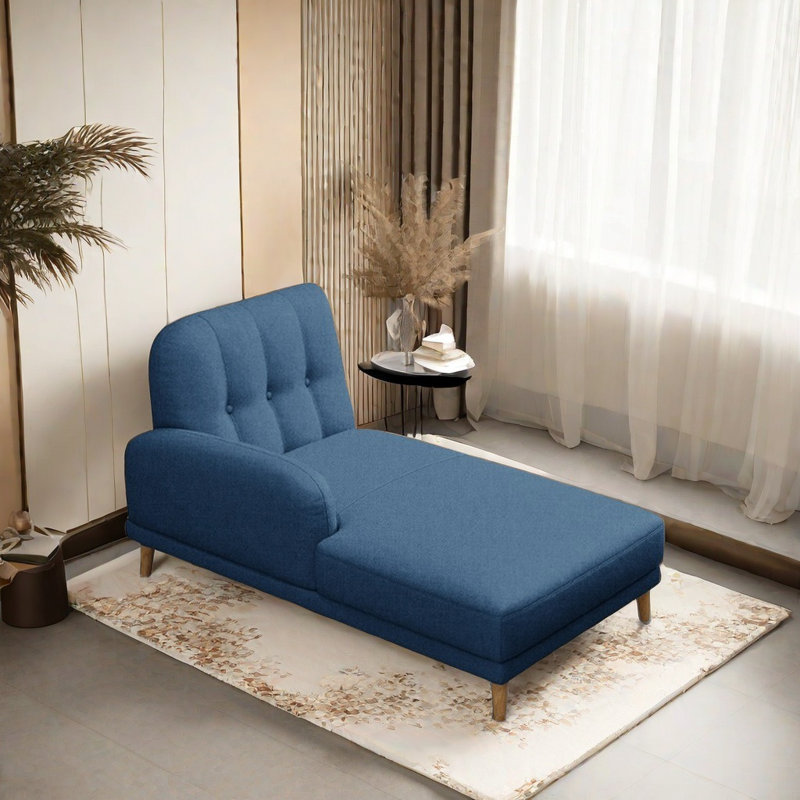 Chaise longue - Confort, Orienté à gauche (vu de face), Bleu très foncé