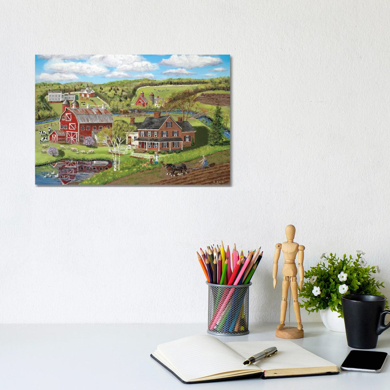 Spring Plowing by Bob Fair - Wrapped Canvas Gallery-Wrapped Canvas Giclée, 20.32 cm H x 30.48 cm W