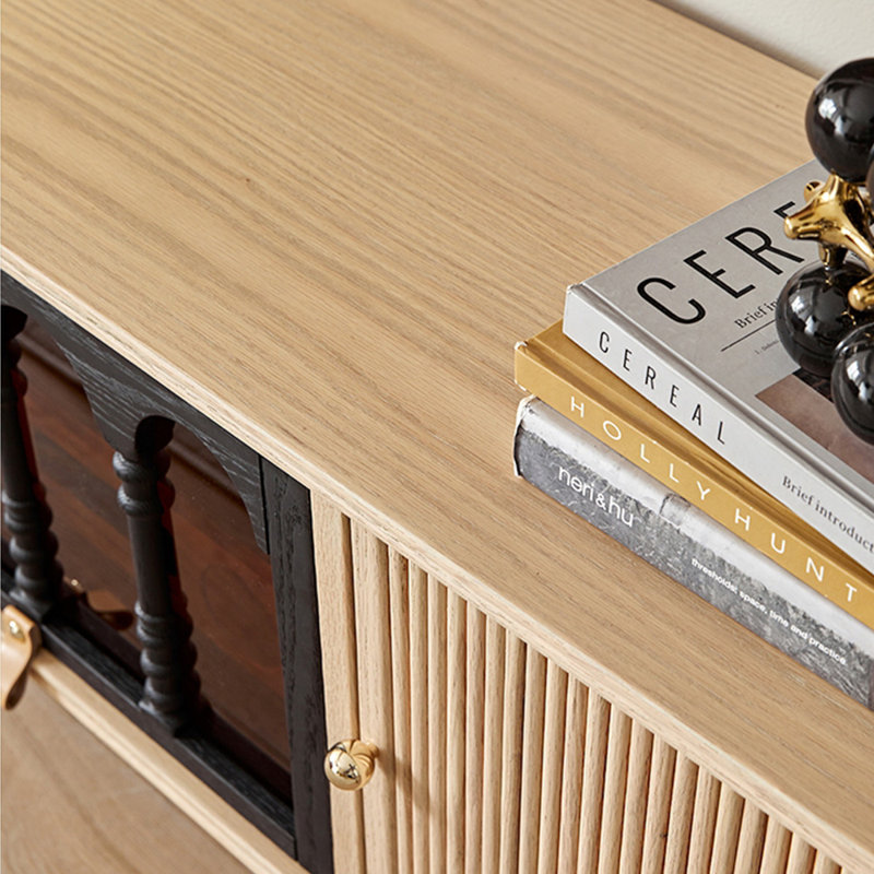 Solid Wood TV Stand Innovative No Drawer Design