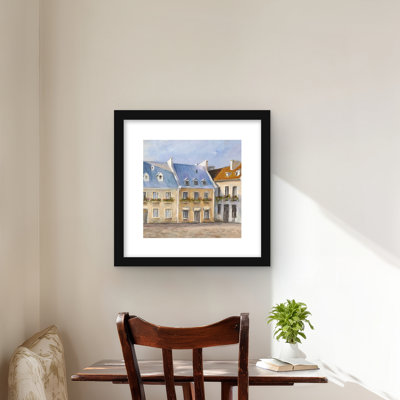 Vieux Québec - reproduction matte encadrée beige | Décoration intérieure