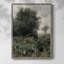 «Vintage Landscape CLX III», reproduction encadrée - bois massif