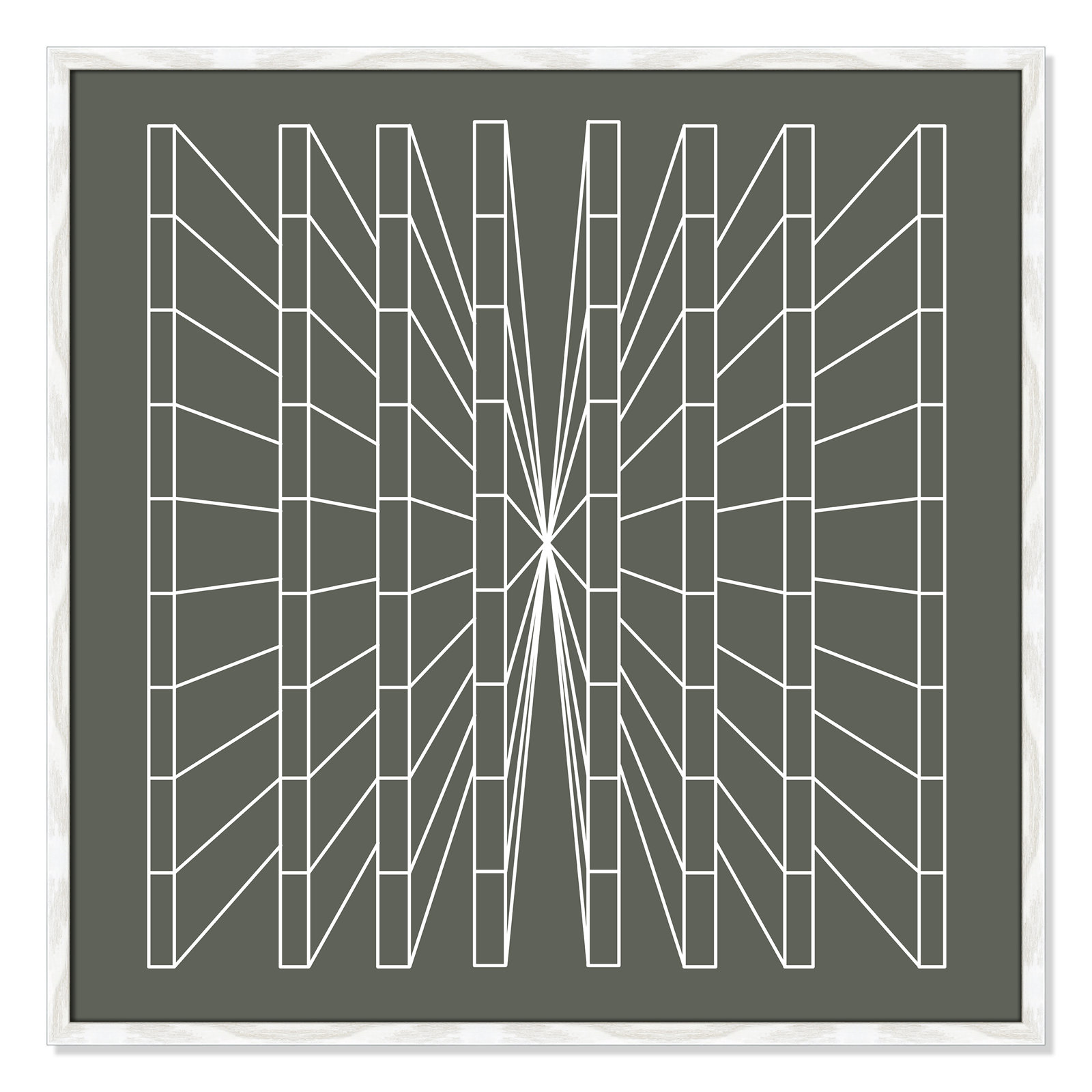 Olive Perspective by Sandi Hauanio, 32" H x 32" W x 0.75" D, White Wood Grain