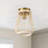 Snayder 1-E26 12W Handmade Bamboo Shade Semi Flush Mount Light Fixture