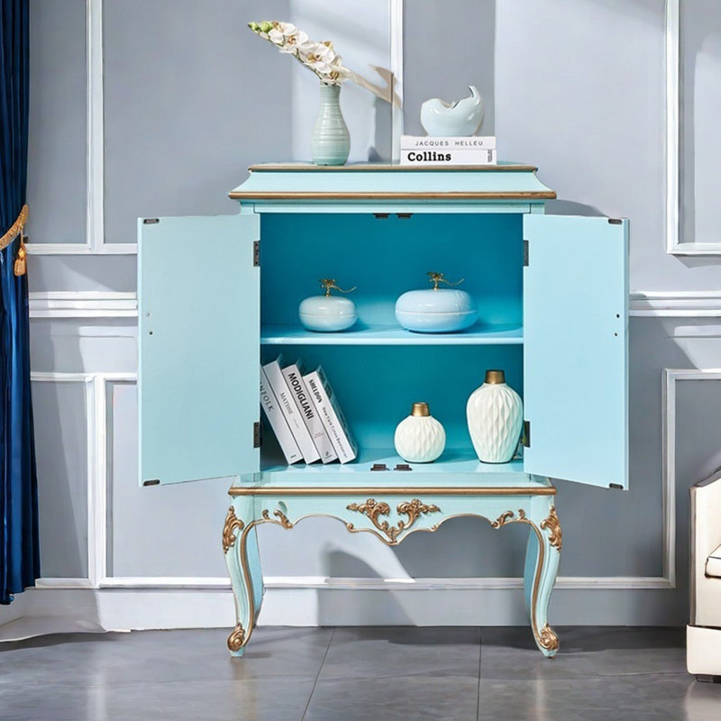 Modern art hand painted accent cabinet