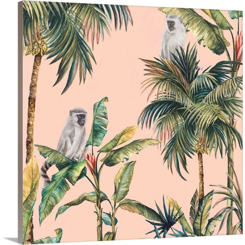 Reproduction d’art sur toile, "Tropicano I" par Eva watts, Toile tendue, H 16 po x l 16 po x P 1,25 po