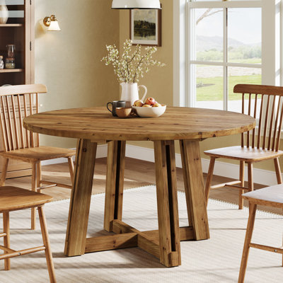 Round Solid Wood Dining Table