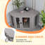 Meuble de cage d'angle pour chien PawHut