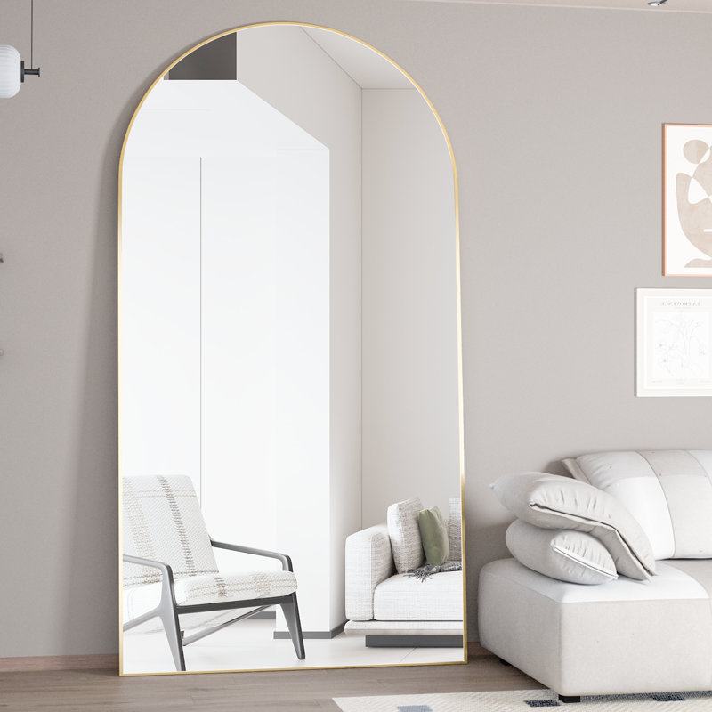 Carlyann Aluminium Framed Freestanding Full Length Mirror, 71"H x 32"W, Gold