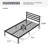 Classic Metal Platform Bed Frame Mattress Foundation  Large Under Bed Storage