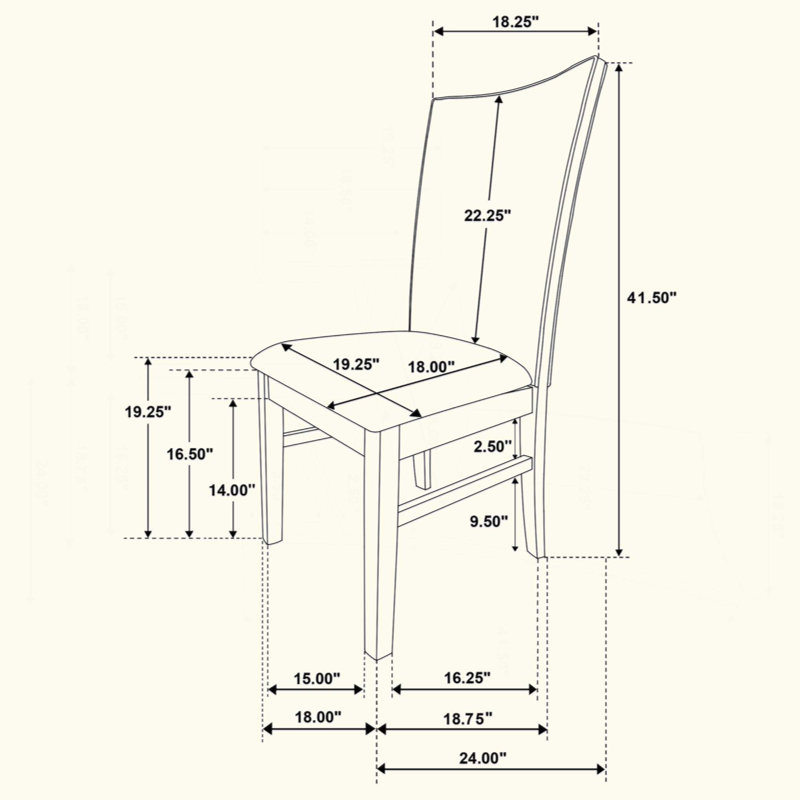 Chaise d'appoint rembourrée Wawona (ensemble de 2)
