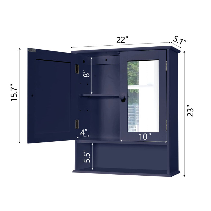 Tiare Bathroom Cabinet, Blue