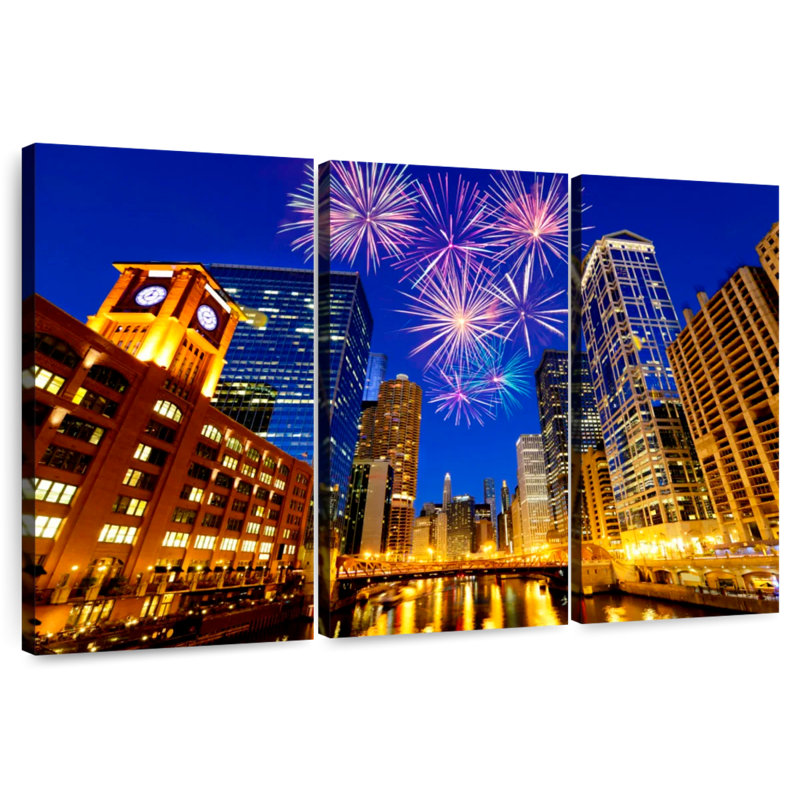 Nicci Chicago Sky Lights, 20" H x 33" W