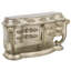 Commode 4 tiroirs Danae, finition champagne et or